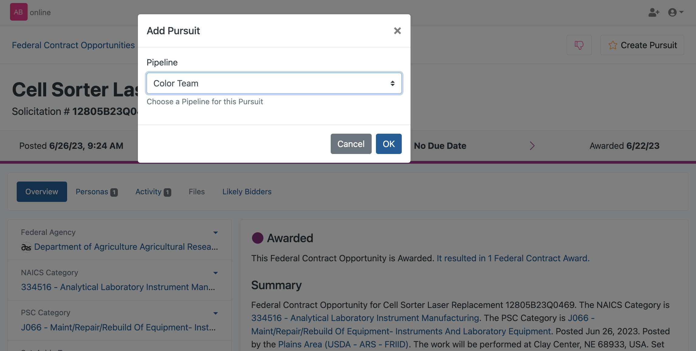 Add Pursuit from FCO Screenshot